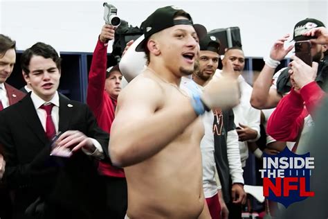 patrick mahomes naked|Patrick Mahomes defends dad bod after shirtless locker room video